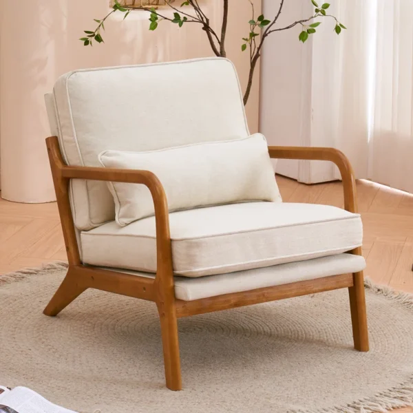 Beige accent chair