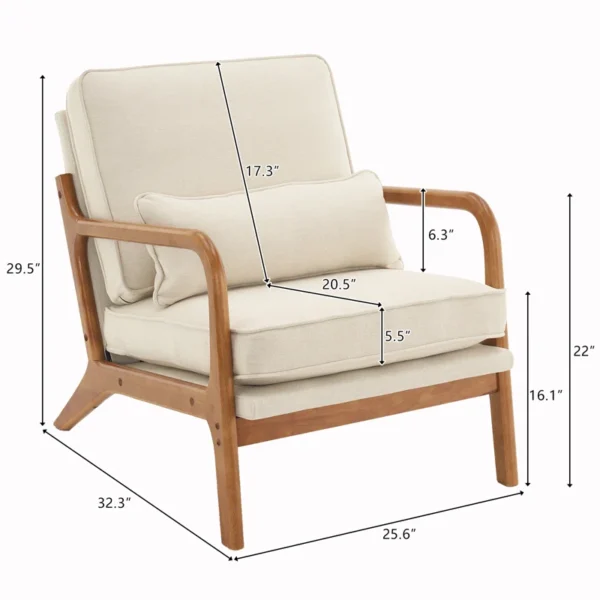 Beige accent chair - Image 5