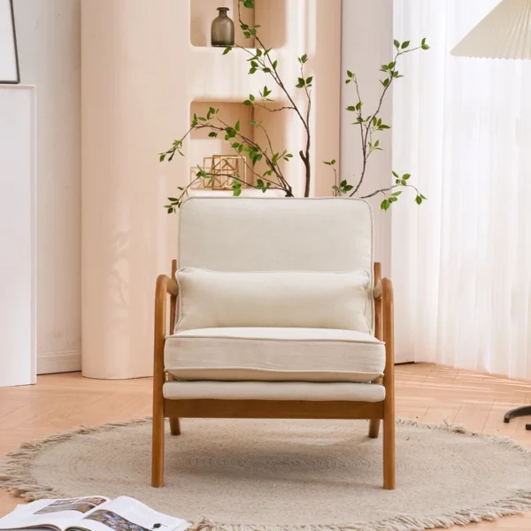 Beige accent chair - Image 2